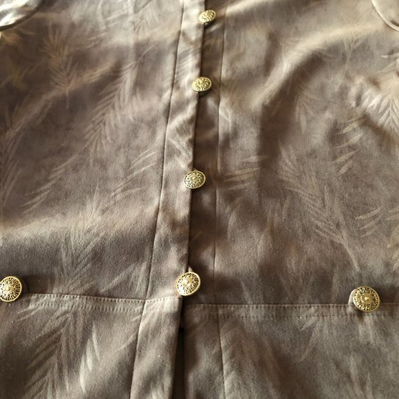 Vintage Women's Dressy Jacket w/Tone on Tone Fabric and Button Front - Picture 6 of 10